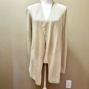 NWT Premise Gold Threaded Cardigan Size Medium